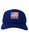 USA Flag Adult Dark Baseball Cap Hat by TooLoud-Baseball Cap-TooLoud-Royal-Blue-One Size-Davson Sales