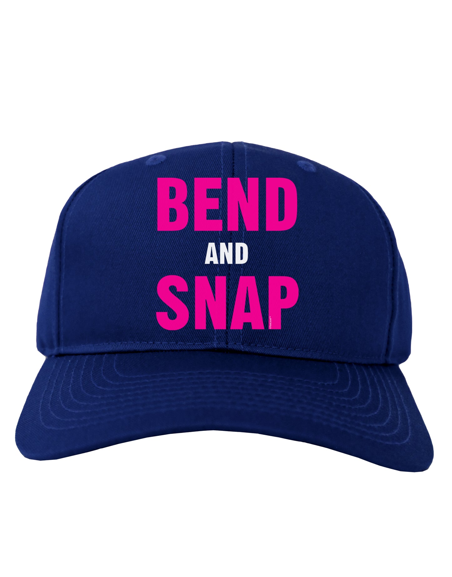 Bend and Snap Pink Text Adult Dark Baseball Cap Hat-Baseball Cap-TooLoud-Royal-Blue-One Size-Davson Sales