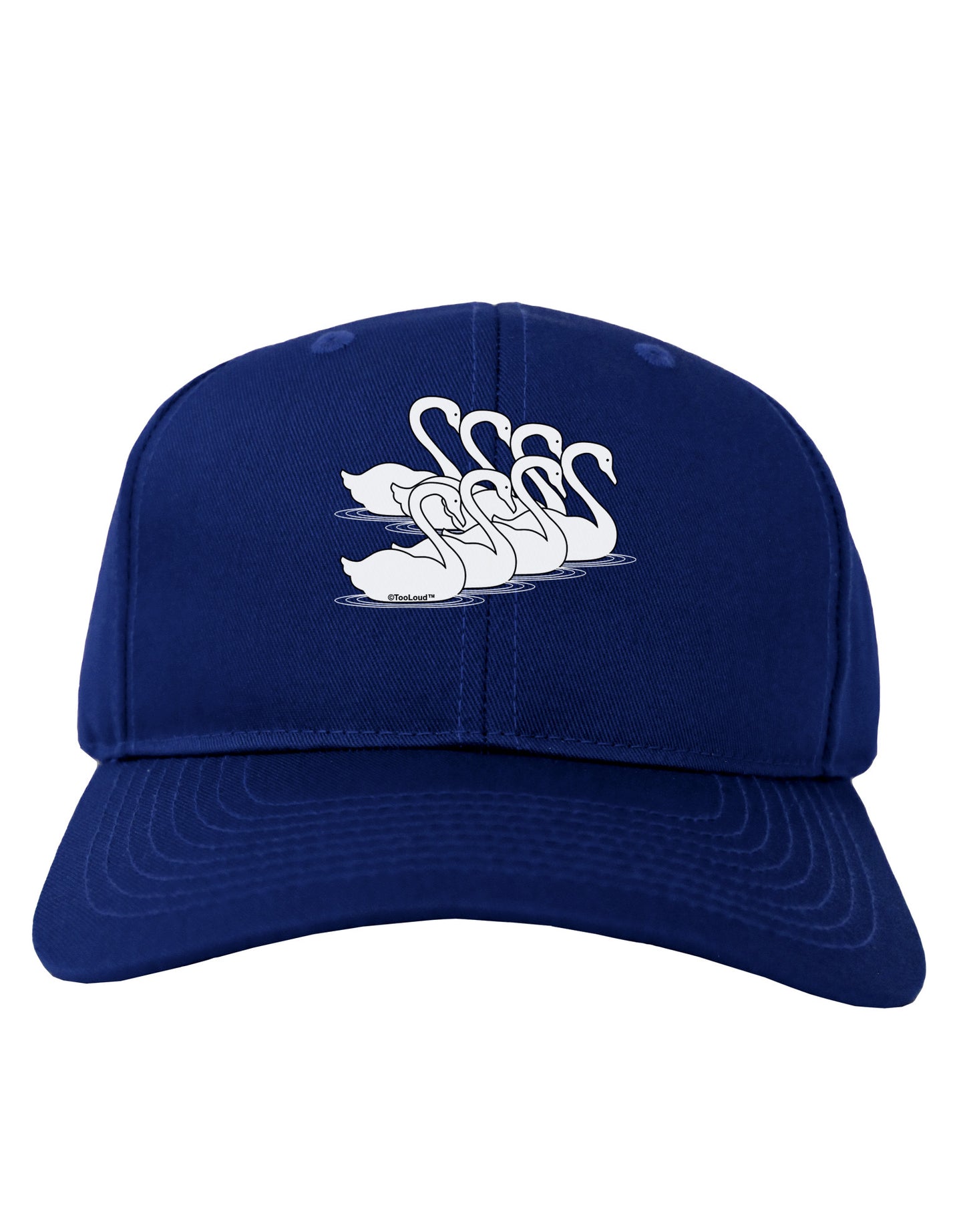 Seven Swans A Swimming Adult Dark Baseball Cap Hat-Baseball Cap-TooLoud-Royal-Blue-One Size-Davson Sales