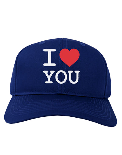 I Heart You Adult Dark Baseball Cap Hat-Baseball Cap-TooLoud-Royal-Blue-One Size-Davson Sales