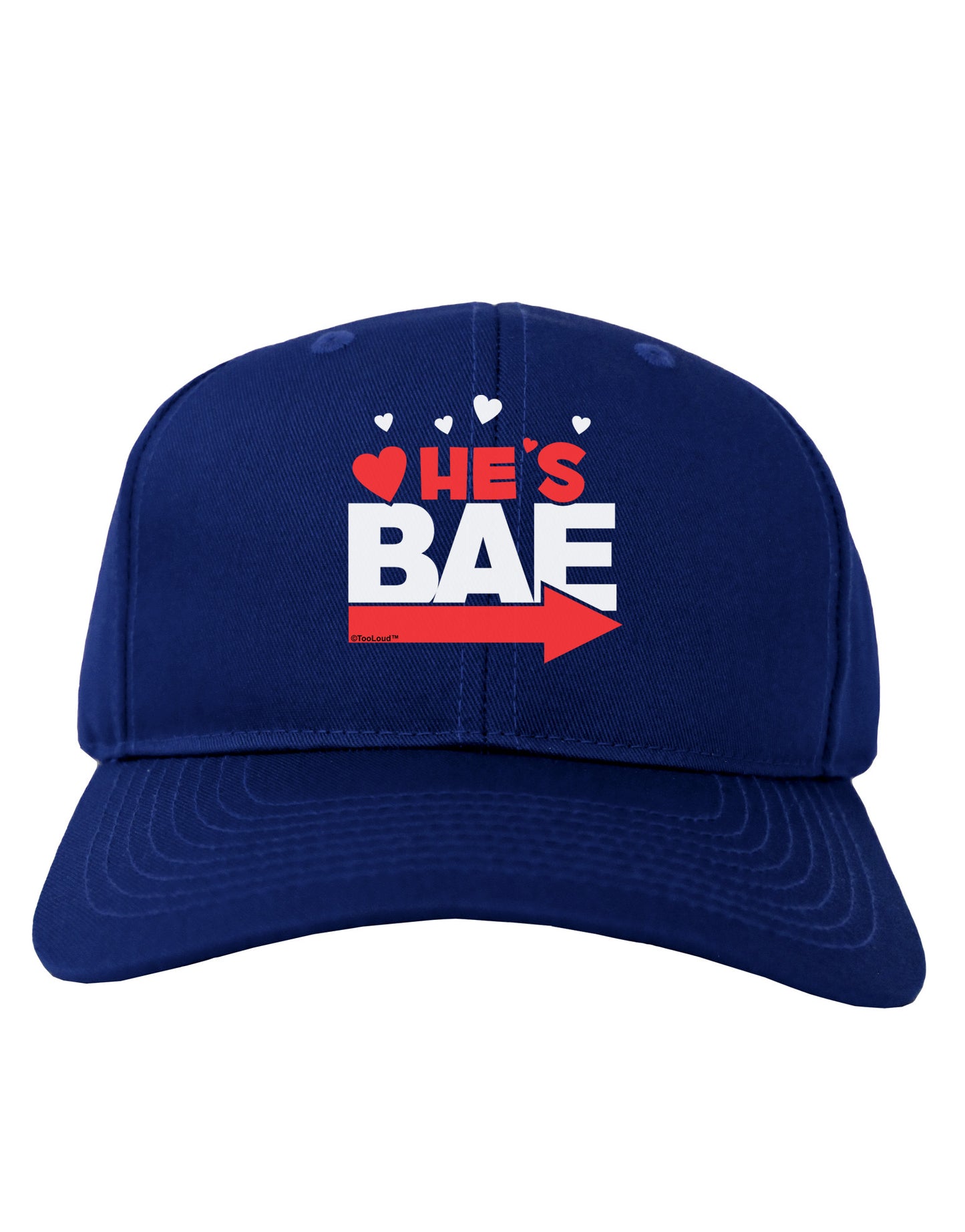 He's BAE - Right Arrow Adult Dark Baseball Cap Hat-Baseball Cap-TooLoud-Royal-Blue-One Size-Davson Sales