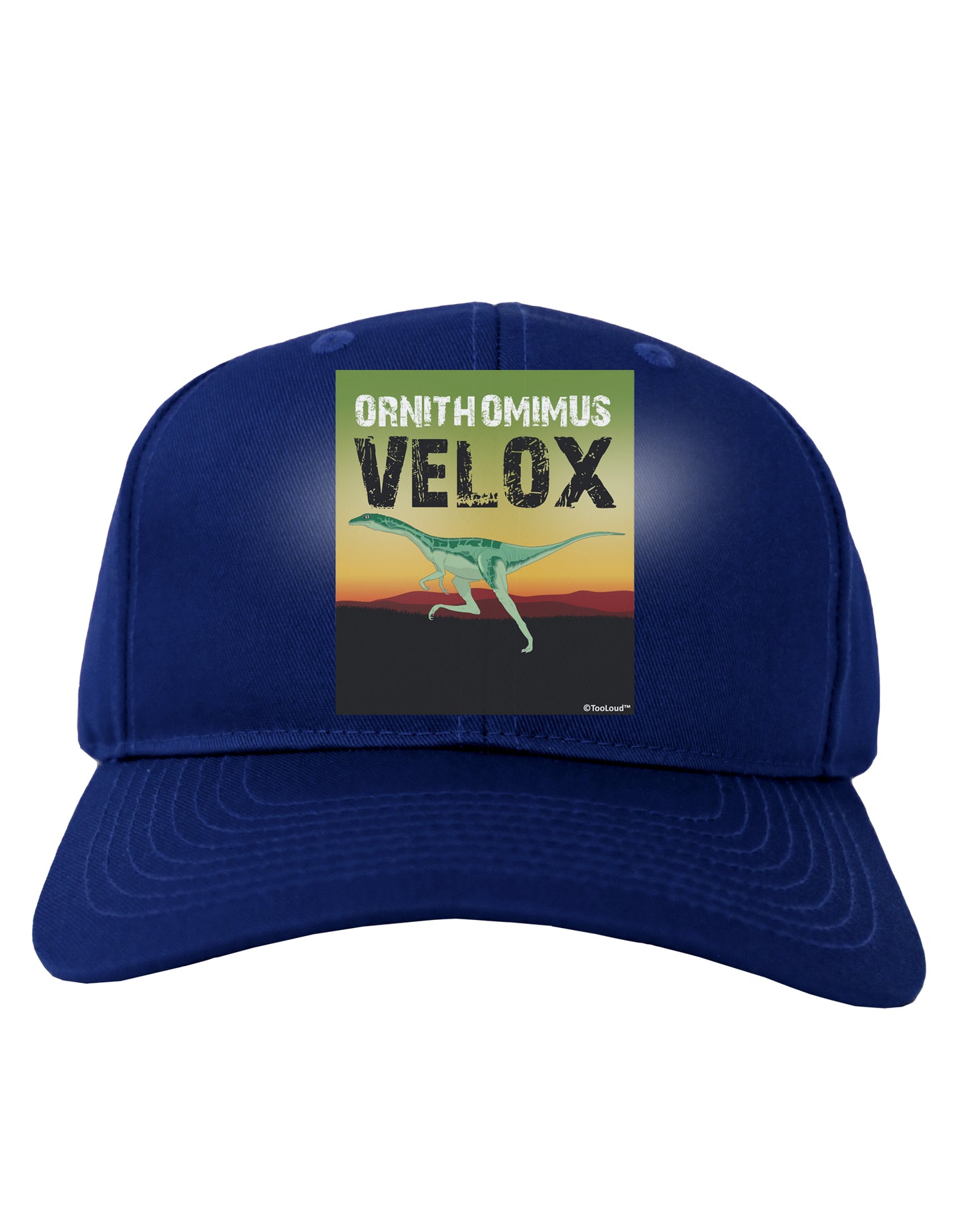 Ornithomimus Velox - With Name Adult Dark Baseball Cap Hat by TooLoud-Baseball Cap-TooLoud-Royal-Blue-One Size-Davson Sales