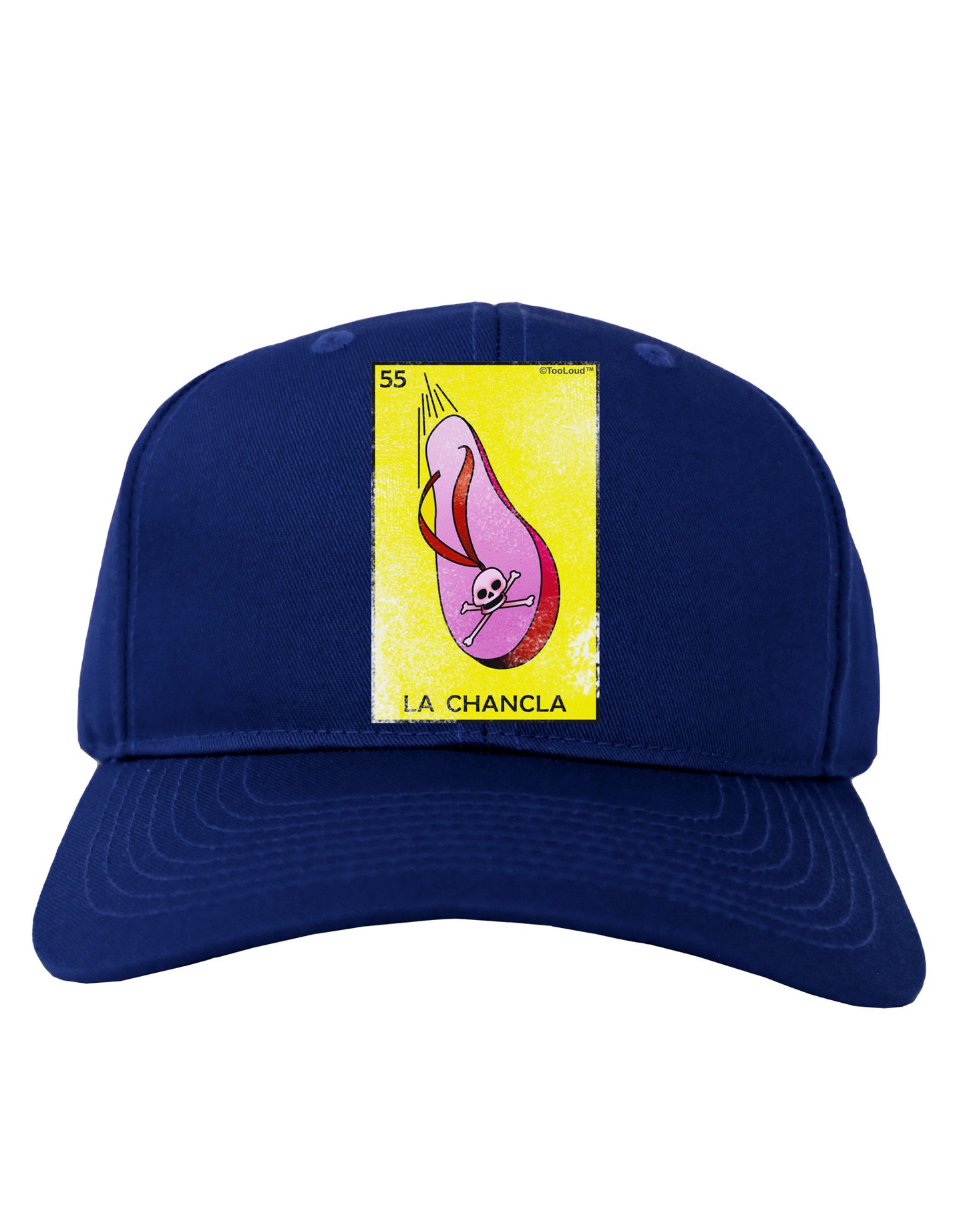La Chancla Loteria Distressed Adult Dark Baseball Cap Hat by-Baseball Cap-TooLoud-Royal-Blue-One Size-Davson Sales