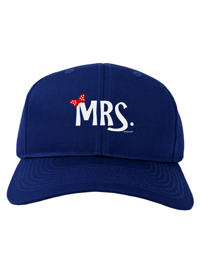 Matching Mr and Mrs Design - Mrs Bow Adult Dark Baseball Cap Hat by TooLoud-Baseball Cap-TooLoud-Royal-Blue-One Size-Davson Sales