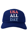 USA All Day - Distressed Patriotic Design Adult Dark Baseball Cap Hat by TooLoud-Baseball Cap-TooLoud-Royal-Blue-One Size-Davson Sales