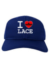 I Love Heart Lace Adult Dark Baseball Cap Hat-Baseball Cap-TooLoud-Royal-Blue-One Size-Davson Sales