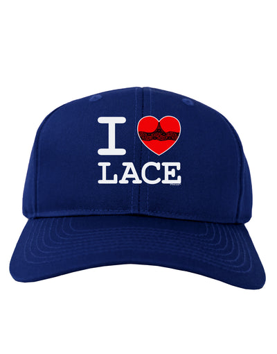 I Love Heart Lace Adult Dark Baseball Cap Hat-Baseball Cap-TooLoud-Royal-Blue-One Size-Davson Sales