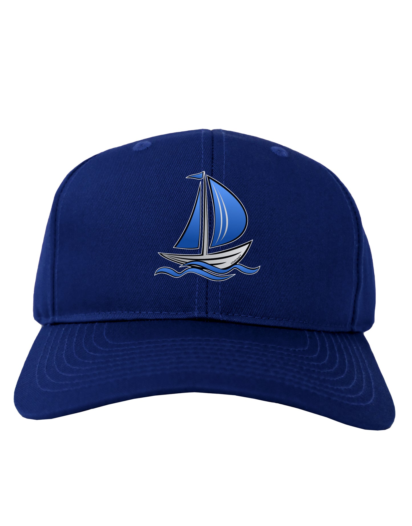 Blue Sailboat Adult Dark Baseball Cap Hat-Baseball Cap-TooLoud-Royal-Blue-One Size-Davson Sales