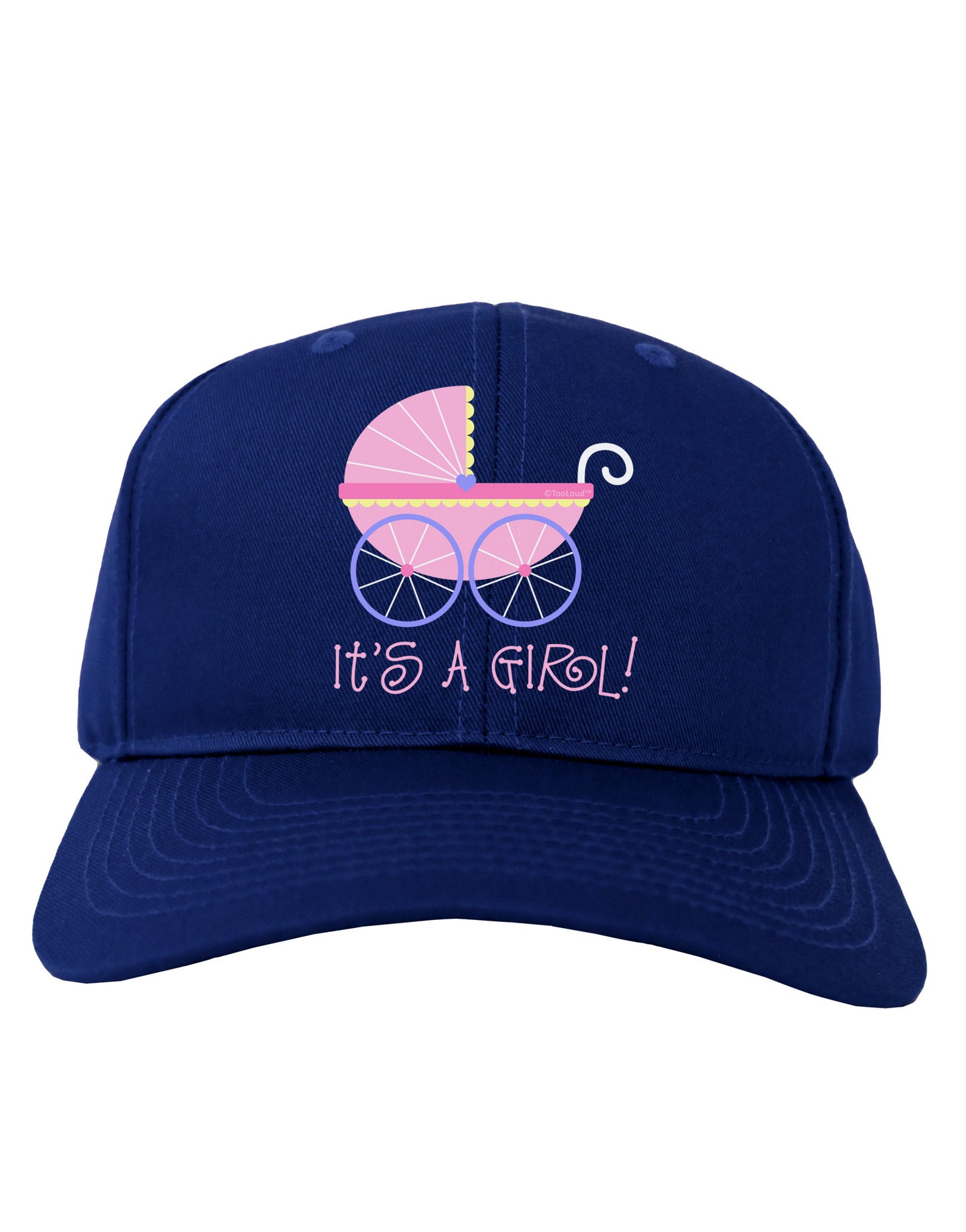 It's a Girl - Baby Carriage Adult Dark Baseball Cap Hat-Baseball Cap-TooLoud-Royal-Blue-One Size-Davson Sales