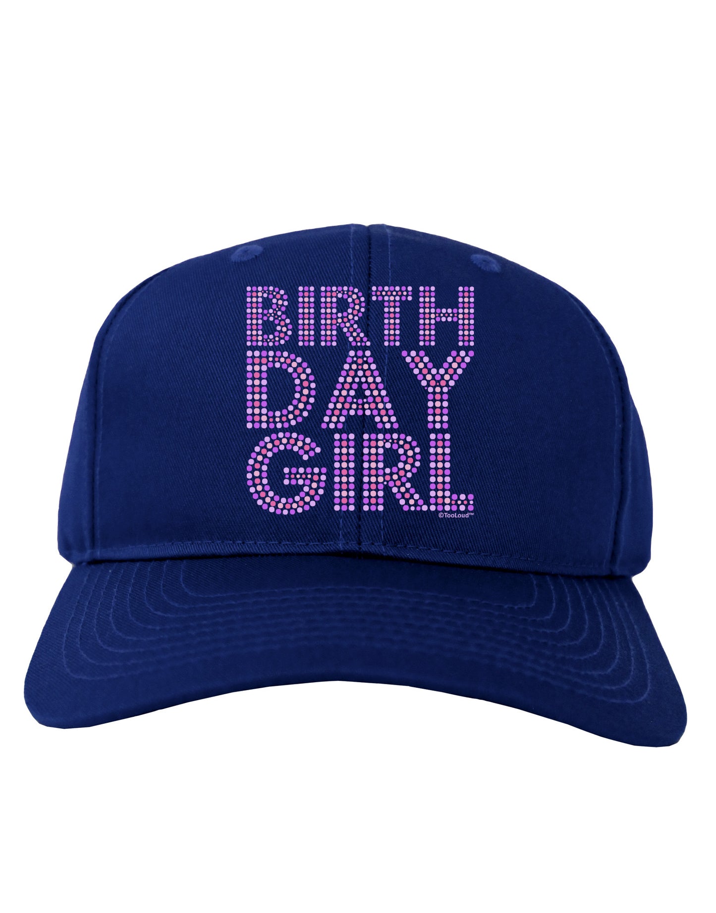 Birthday Girl - Pink and Purple Dots Adult Dark Baseball Cap Hat by TooLoud-Baseball Cap-TooLoud-Royal-Blue-One Size-Davson Sales