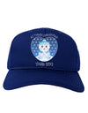 Personalized My First Christmas Snowbaby Blue Adult Dark Baseball Cap Hat-Baseball Cap-TooLoud-Royal-Blue-One Size-Davson Sales