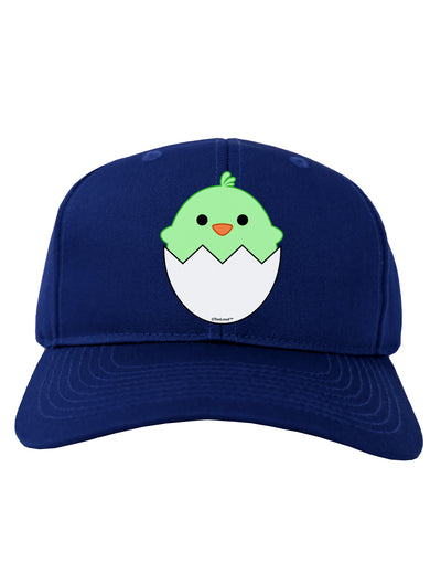 Cute Hatching Chick - Green Adult Dark Baseball Cap Hat by TooLoud-Baseball Cap-TooLoud-Royal-Blue-One Size-Davson Sales