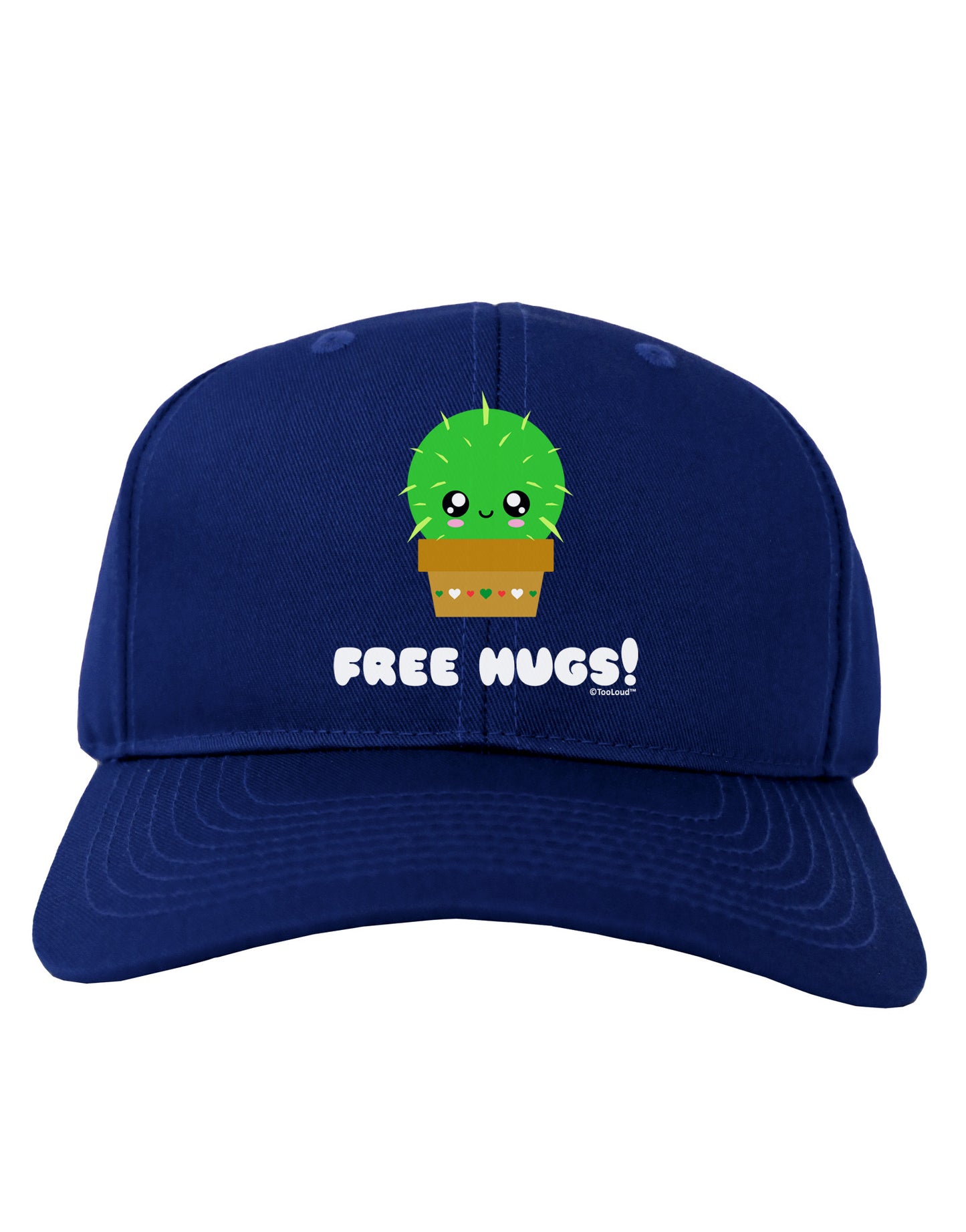 Cute Cactus - Free Hugs Adult Dark Baseball Cap Hat-Baseball Cap-TooLoud-Royal-Blue-One Size-Davson Sales