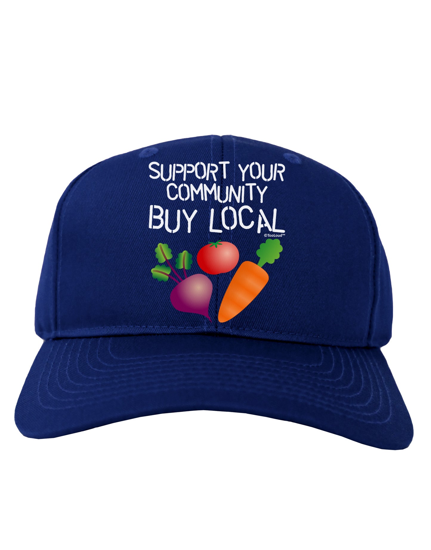 Support Your Community - Buy Local Adult Dark Baseball Cap Hat-Baseball Cap-TooLoud-Royal-Blue-One Size-Davson Sales
