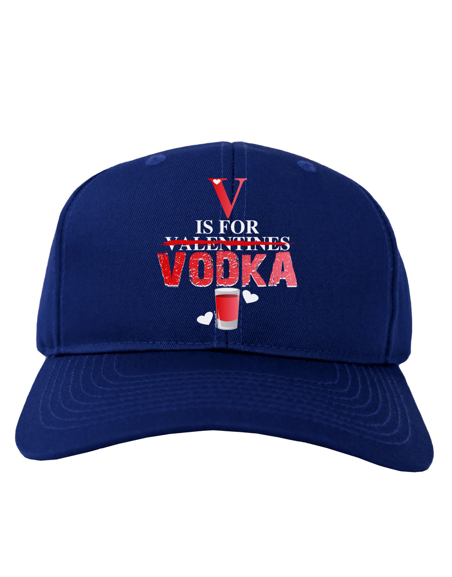 V Is For Vodka Adult Dark Baseball Cap Hat-Baseball Cap-TooLoud-Black-One Size-Davson Sales