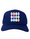 Cute Faux Applique Easter Eggs Adult Dark Baseball Cap Hat-Baseball Cap-TooLoud-Royal-Blue-One Size-Davson Sales