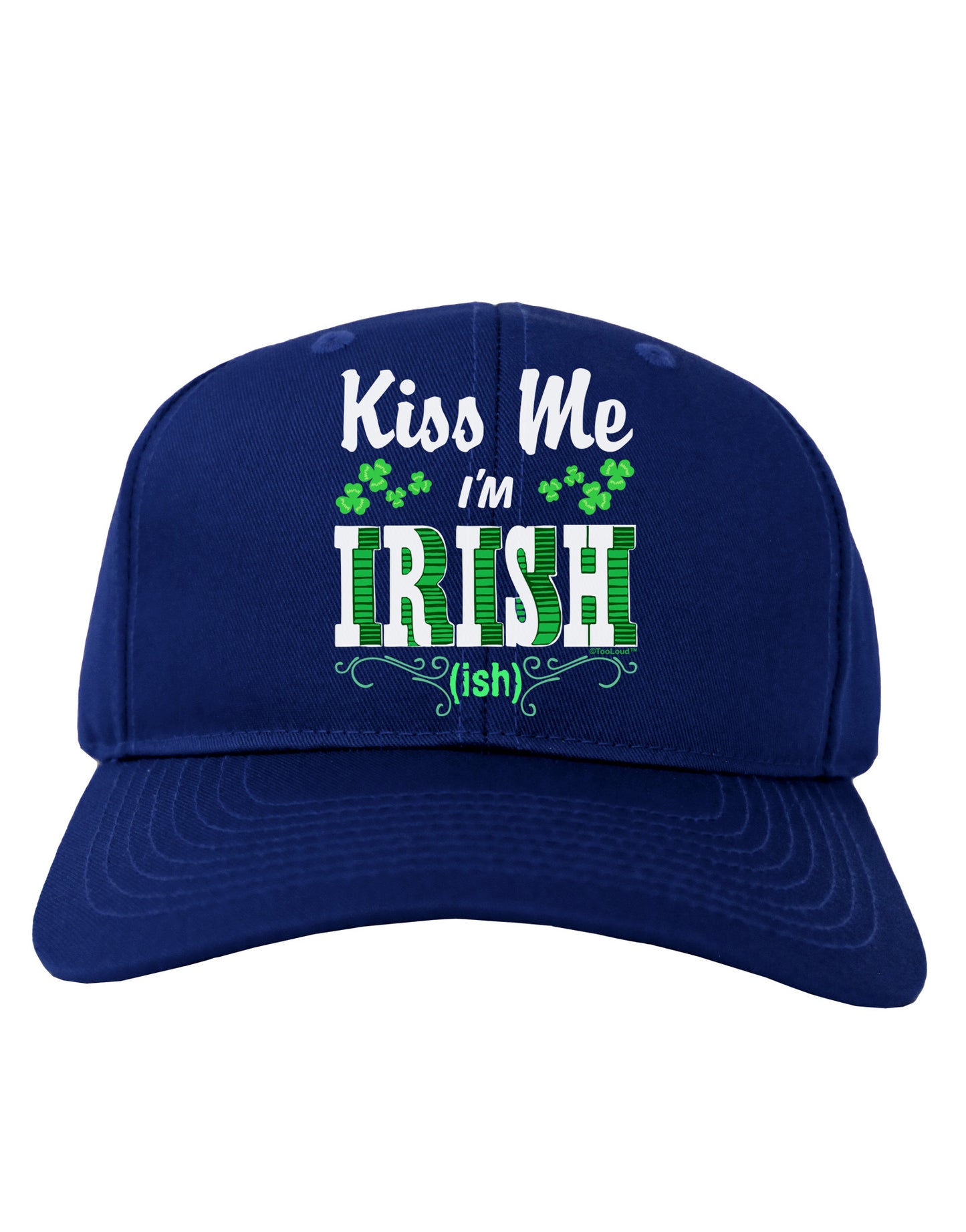 Kiss Me I'm Irish-ish Adult Dark Baseball Cap Hat-Baseball Cap-TooLoud-Royal-Blue-One Size-Davson Sales