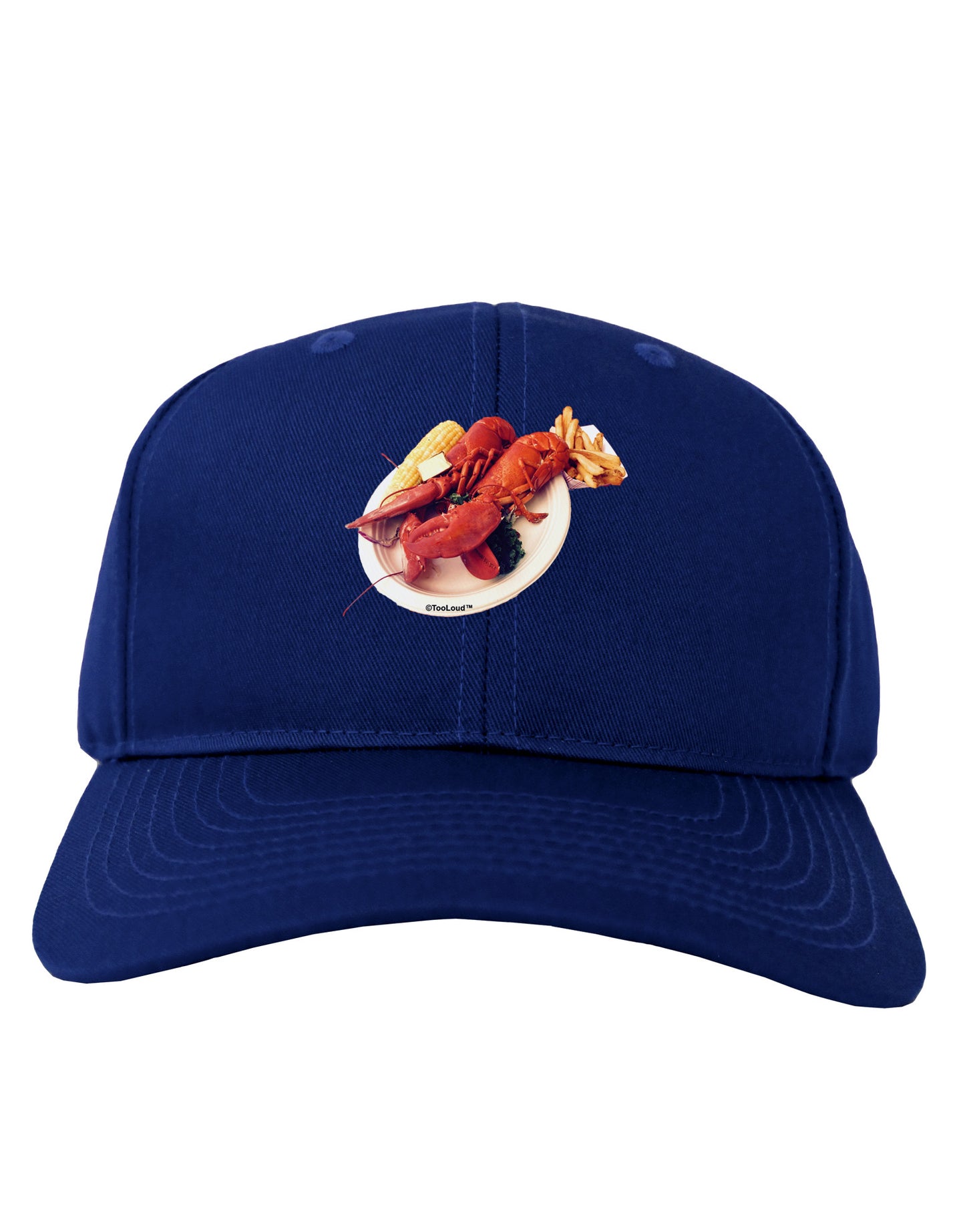 Lobster Plate Adult Dark Baseball Cap Hat-Baseball Cap-TooLoud-Royal-Blue-One Size-Davson Sales