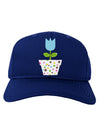 Easter Tulip Design - Blue Adult Dark Baseball Cap Hat by TooLoud-Baseball Cap-TooLoud-Royal-Blue-One Size-Davson Sales