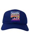 Seattle Washington Sunset Adult Dark Baseball Cap Hat-Baseball Cap-TooLoud-Royal-Blue-One Size-Davson Sales