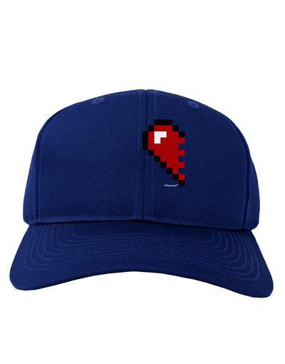 Couples Pixel Heart Design - Left Adult Dark Baseball Cap Hat by TooLoud-Baseball Cap-TooLoud-Royal-Blue-One Size-Davson Sales