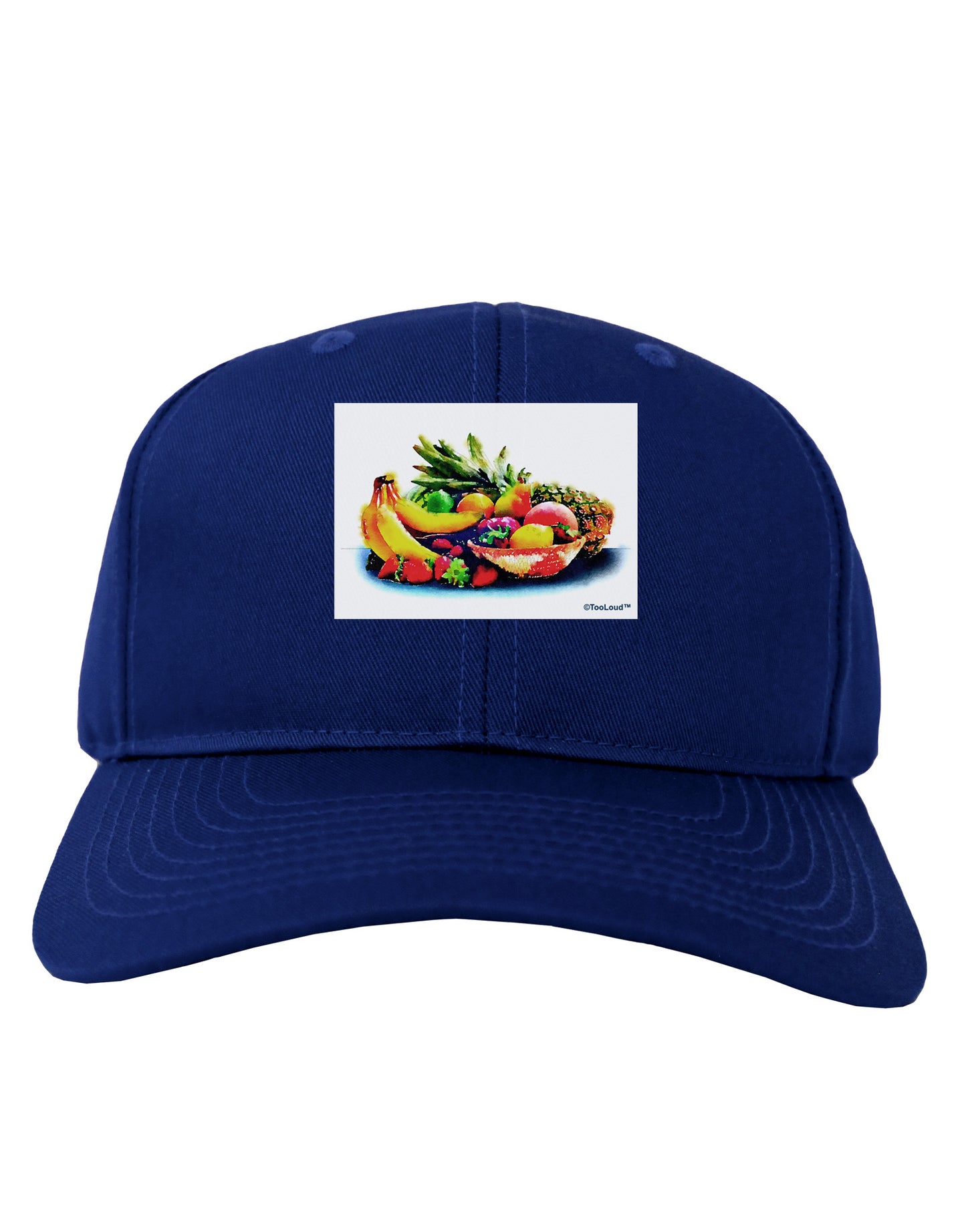 TooLoud Watercolor Fruit Bowl 3 Adult Dark Baseball Cap Hat-Baseball Cap-TooLoud-Royal-Blue-One Size-Davson Sales