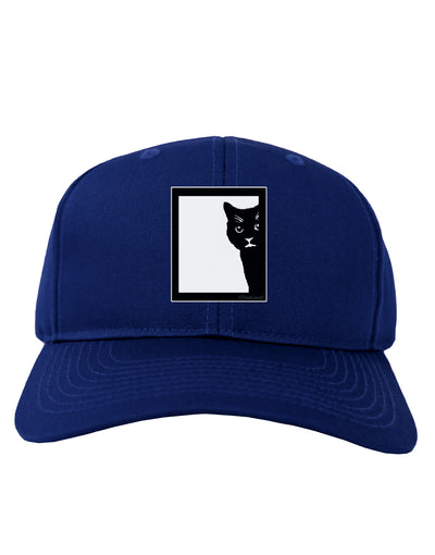 Cat Peeking Adult Dark Baseball Cap Hat by TooLoud-Baseball Cap-TooLoud-Royal-Blue-One Size-Davson Sales
