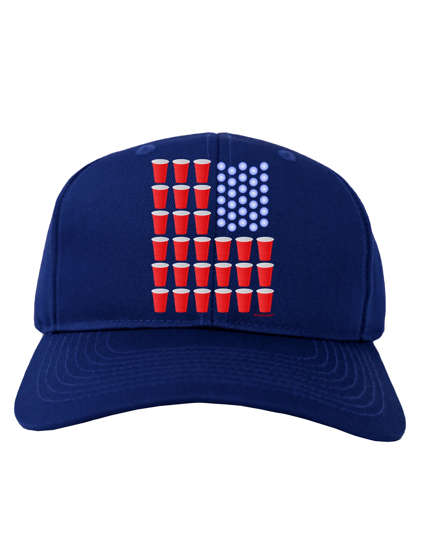 Beer Pong Flag Adult Dark Baseball Cap Hat-Baseball Cap-TooLoud-Royal-Blue-One Size-Davson Sales