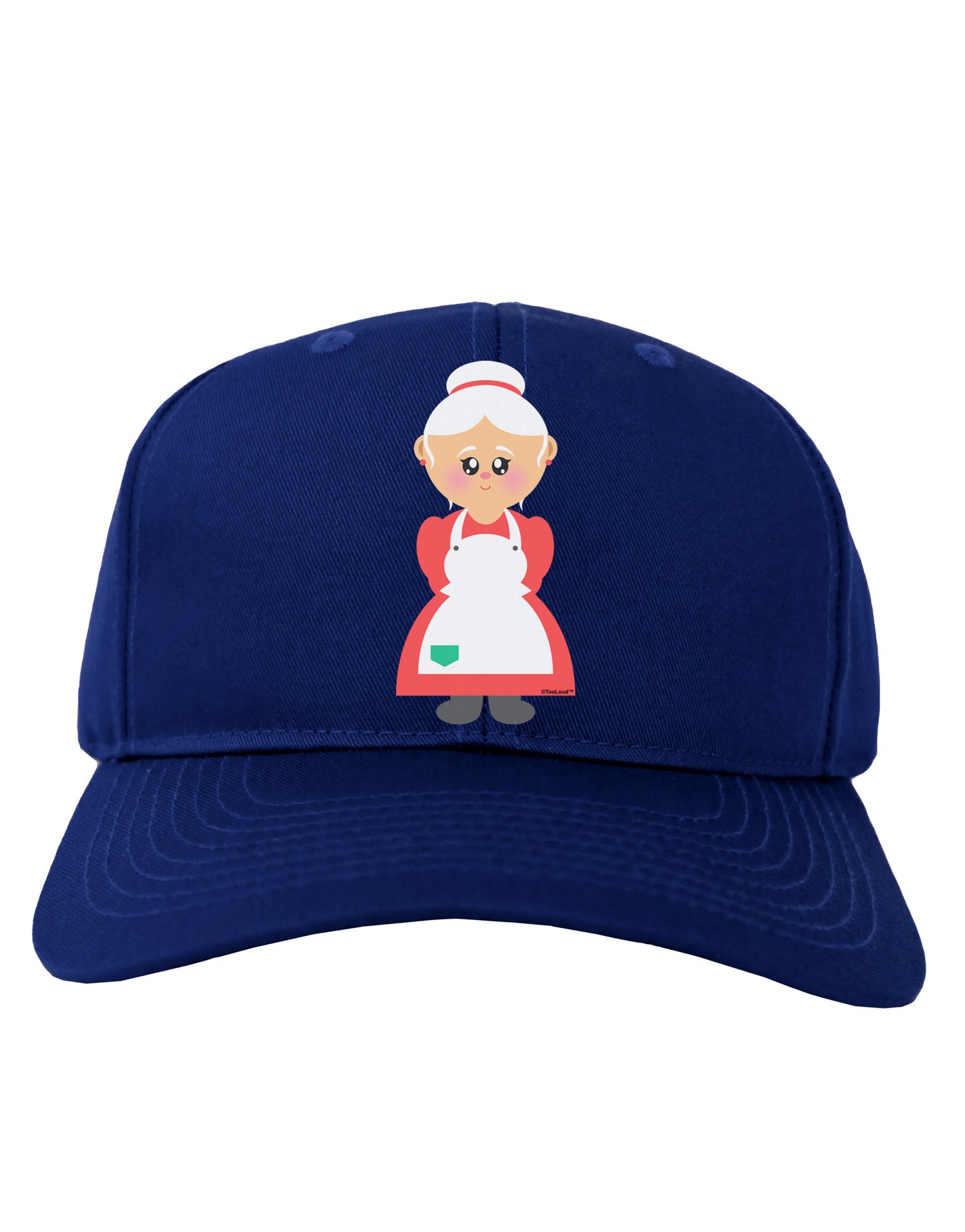 Cute Mrs Santa Claus Christmas Adult Dark Baseball Cap Hat-Baseball Cap-TooLoud-Royal-Blue-One Size-Davson Sales