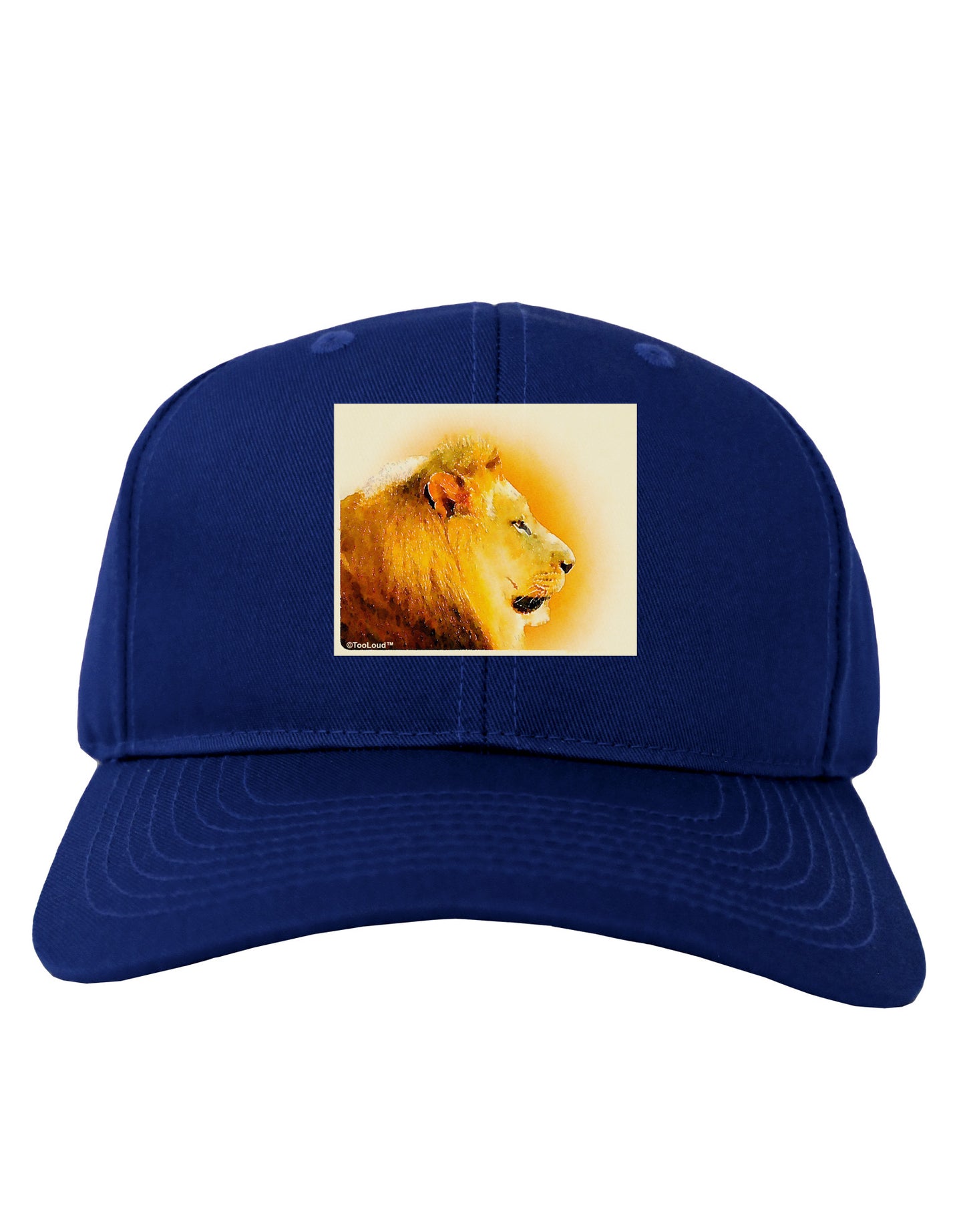 Lion Watercolor 3 Adult Dark Baseball Cap Hat-Baseball Cap-TooLoud-Royal-Blue-One Size-Davson Sales