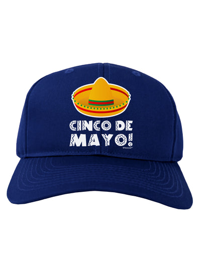 Sombrero Design - Cinco de Mayo Adult Dark Baseball Cap Hat by TooLoud-Baseball Cap-TooLoud-Royal-Blue-One Size-Davson Sales