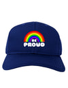 TooLoud Rainbow - Be Proud Gay Pride Adult Dark Baseball Cap Hat-Baseball Cap-TooLoud-Royal-Blue-One Size-Davson Sales