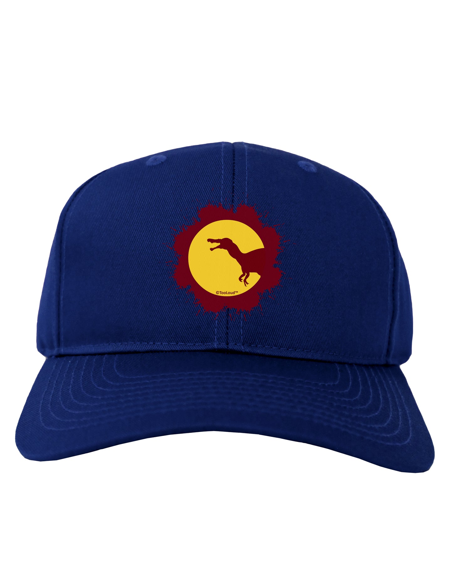 Dinosaur Silhouette Splatter Design Adult Dark Baseball Cap Hat by TooLoud-Baseball Cap-TooLoud-Royal-Blue-One Size-Davson Sales