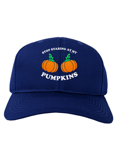 Stop Staring At My Pumpkins Adult Dark Baseball Cap Hat by TooLoud-Baseball Cap-TooLoud-Royal-Blue-One Size-Davson Sales