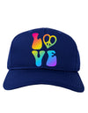 Peace and Love - Peace Heart Love Adult Dark Baseball Cap Hat-Baseball Cap-TooLoud-Royal-Blue-One Size-Davson Sales