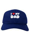 I Heart My Dad Adult Dark Baseball Cap Hat by TooLoud-Baseball Cap-TooLoud-Royal-Blue-One Size-Davson Sales