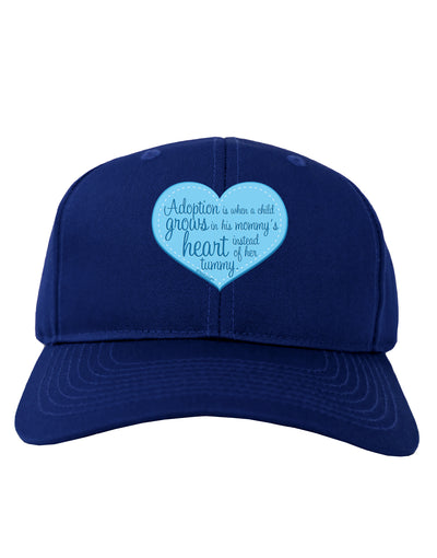 Adoption is When - Mom and Son Quote Adult Dark Baseball Cap Hat by TooLoud-Baseball Cap-TooLoud-Royal-Blue-One Size-Davson Sales