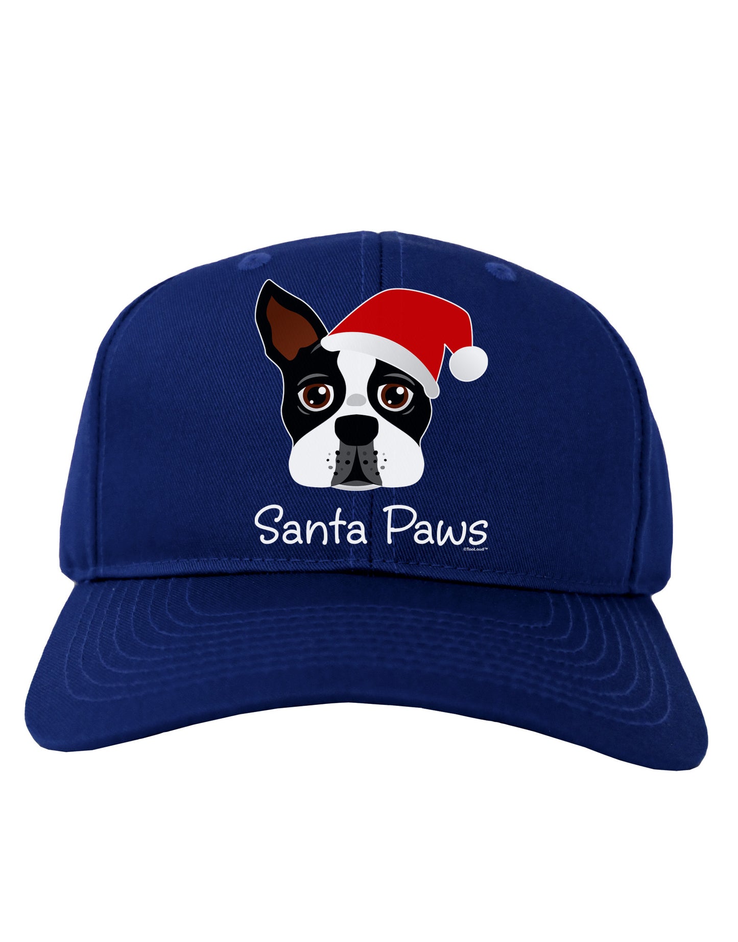 Santa Paws Christmas Dog Adult Dark Baseball Cap Hat-Baseball Cap-TooLoud-Royal-Blue-One Size-Davson Sales