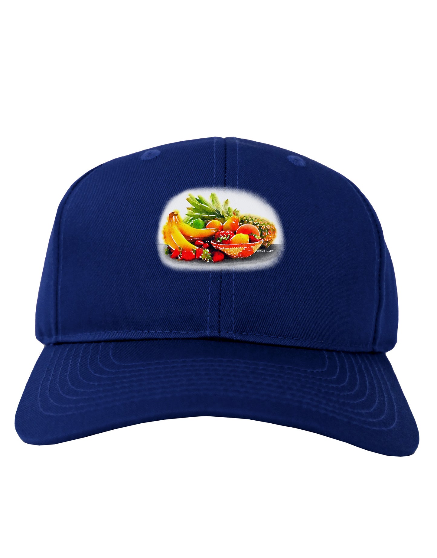 Watercolor Fruit Bowl 1 Adult Dark Baseball Cap Hat-Baseball Cap-TooLoud-Royal-Blue-One Size-Davson Sales