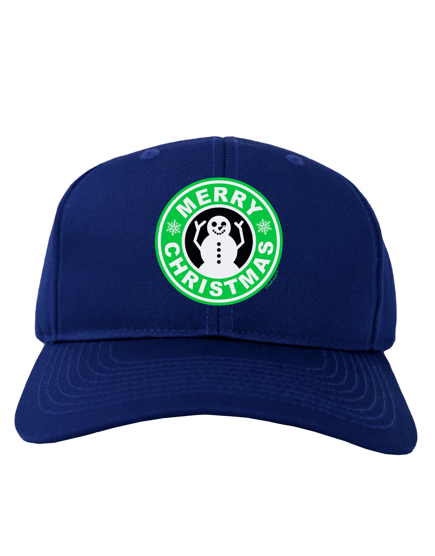 Merry Christmas Latte Logo Adult Dark Baseball Cap Hat-Baseball Cap-TooLoud-Royal-Blue-One Size-Davson Sales