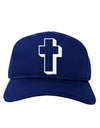 Simple Cross Design Black Adult Dark Baseball Cap Hat by TooLoud-Baseball Cap-TooLoud-Royal-Blue-One Size-Davson Sales