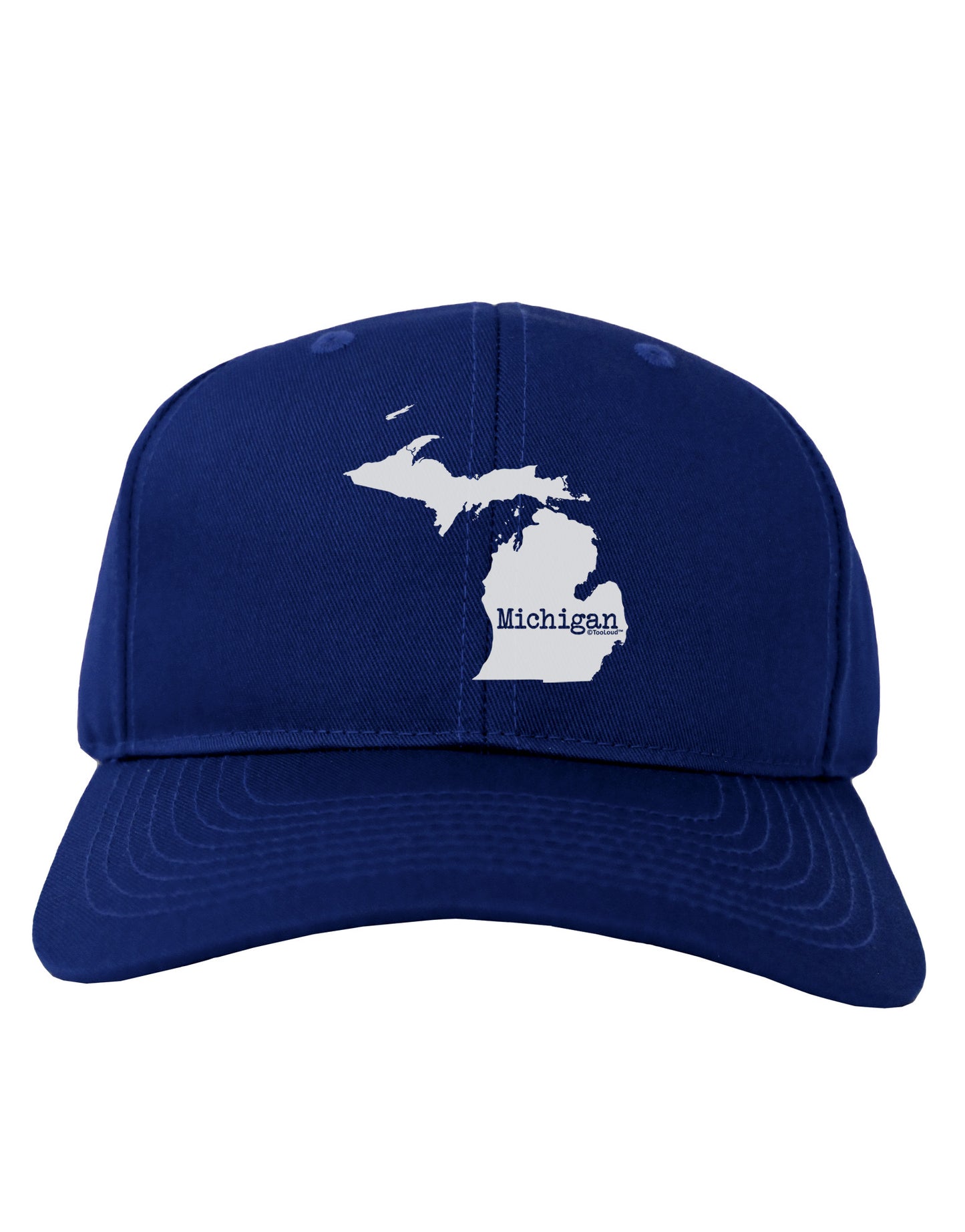 Michigan - United States Shape Adult Dark Baseball Cap Hat-Baseball Cap-TooLoud-Royal-Blue-One Size-Davson Sales