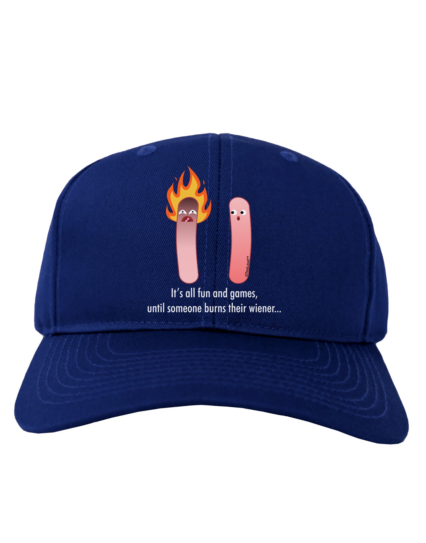 It's All Fun and Games - Wiener Adult Dark Baseball Cap Hat by TooLoud-Baseball Cap-TooLoud-Royal-Blue-One Size-Davson Sales