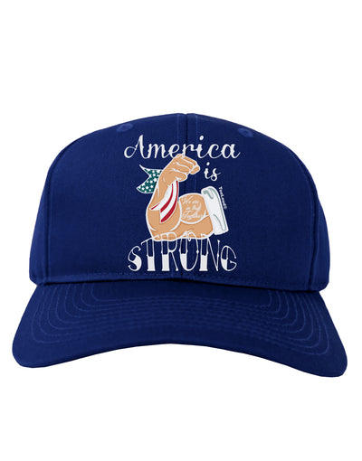 America is Strong We will Overcome This Adult Baseball Cap Hat-Baseball Cap-TooLoud-Royal-Blue-One-Size-Fits-Most-Davson Sales