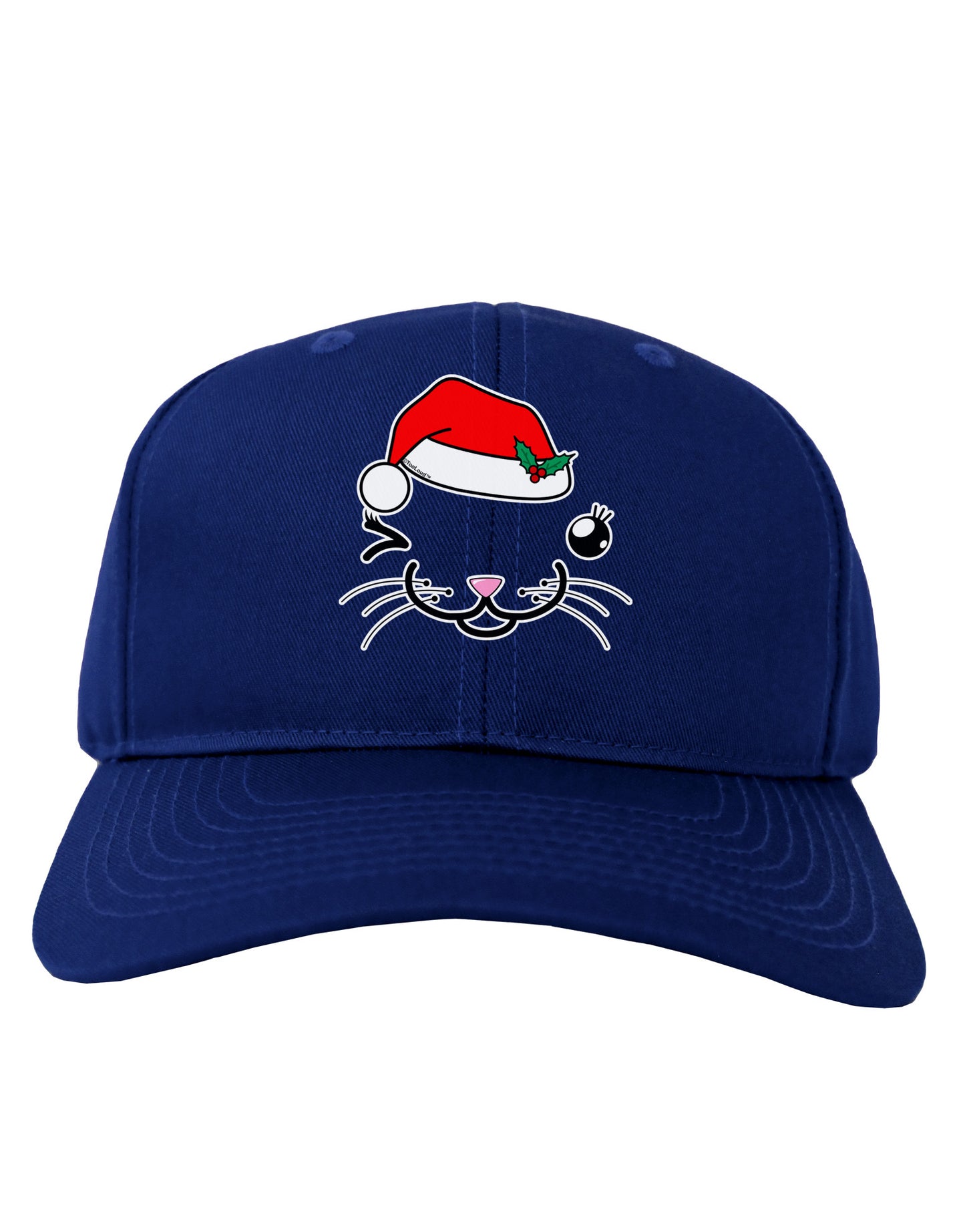 Kyu-T Face Kattia Santa Hat Girl Cat Adult Dark Baseball Cap Hat-Baseball Cap-TooLoud-Royal-Blue-One Size-Davson Sales