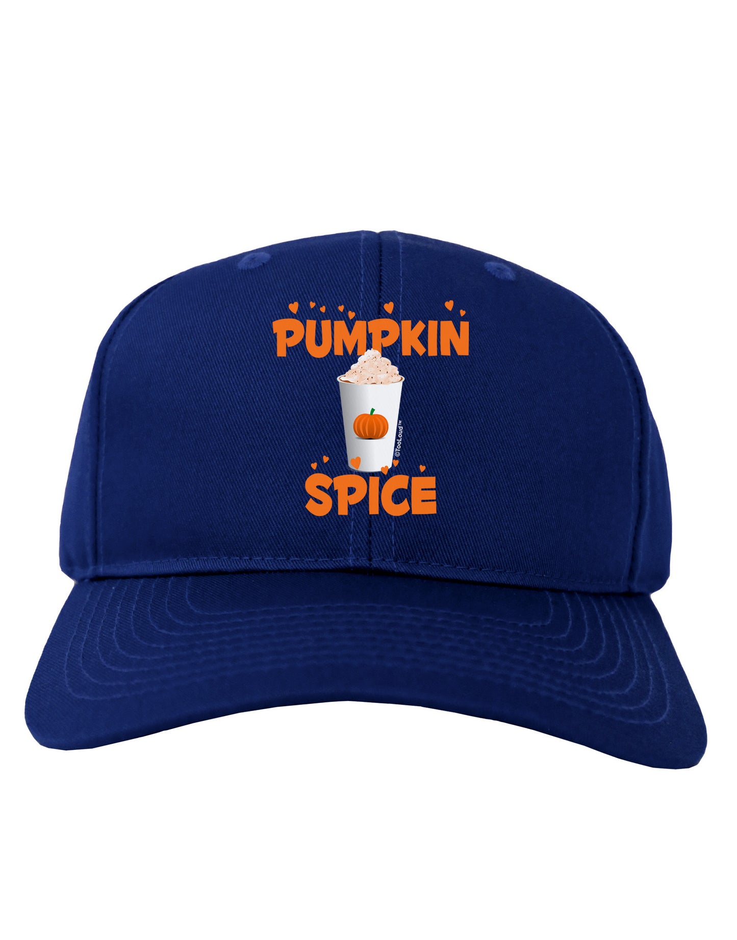 Pumpkin Spice Latte Hearts Adult Dark Baseball Cap Hat-Baseball Cap-TooLoud-Royal-Blue-One Size-Davson Sales