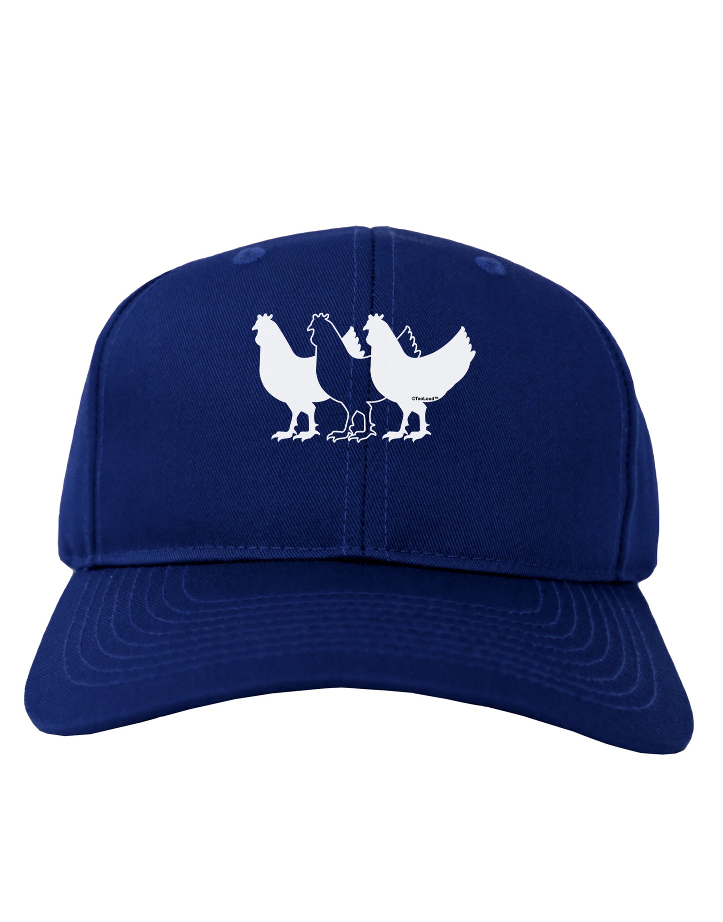 Three French Hens Adult Dark Baseball Cap Hat-Baseball Cap-TooLoud-Royal-Blue-One Size-Davson Sales
