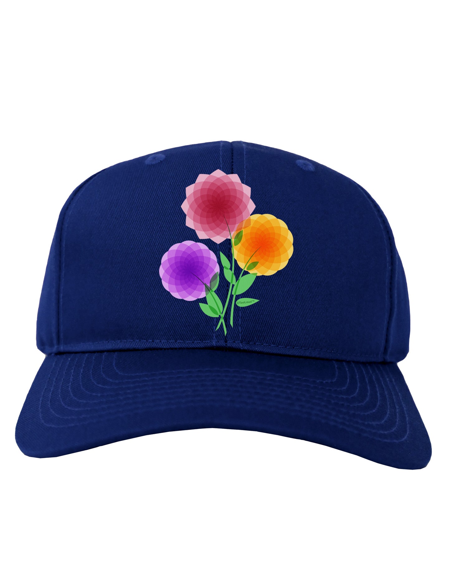 Crystal Dahlias Adult Dark Baseball Cap Hat-Baseball Cap-TooLoud-Royal-Blue-One Size-Davson Sales