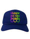 Throw Me The Beads - Mardi Gras Adult Dark Baseball Cap Hat by TooLoud-Baseball Cap-TooLoud-Royal-Blue-One Size-Davson Sales