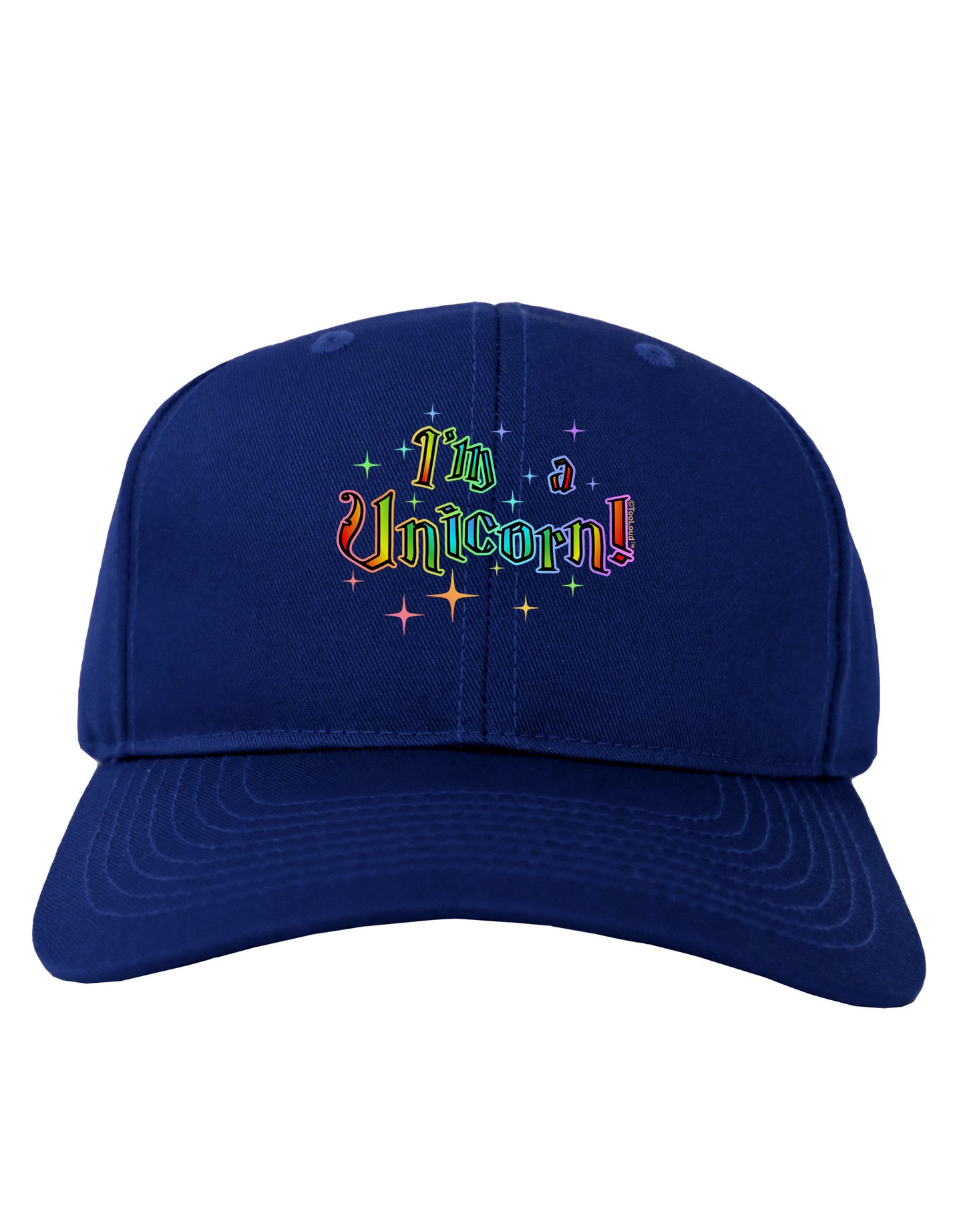 I'm a Unicorn Text Adult Dark Baseball Cap Hat-Baseball Cap-TooLoud-Royal-Blue-One Size-Davson Sales